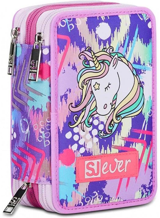 Ученически несесер Seven SJ Ever One Unicorn с три отделения, пълен - Seven - Seven S.P.A. - Момиче - 8055714146911-1