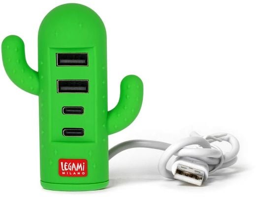 USB и Type-C Hub с 4 порта Legami - Кактус - Legami - Legami - Жена - Legami - Star Tech - 8052694017392-1