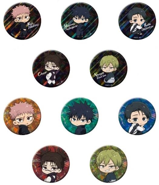 Комплект значки Jujutsu Kaisen Chibi Looking Back, асортимент - 4550687092912