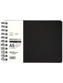Скицник Drasca Black със спирала, А5, 80 л., пейзаж - Drasca - Drasca - Момиче, Момче - 2210000000162
