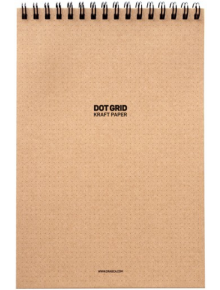 Скицник Drasca Dot Grid Kraft Paper, А4, 60 листа - Drasca - Drasca - Момиче, Момче - 2210000002128