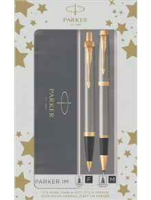 Комплект Parker - Химикалка и ролер Royal IM Brushed Metal GT