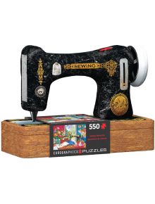 Пъзел Eurographics - Шевна машина, 550 части - EuroGraphics - EuroGraphics - Eurographics - Shaped Tins - 628136658614