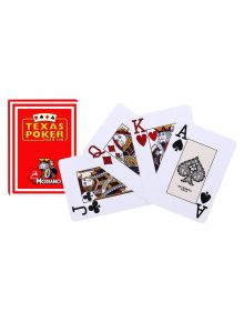 Покер карти Texas Poker 100% Plastic, червен гръб - Modiano - Modiano - 8003080005462