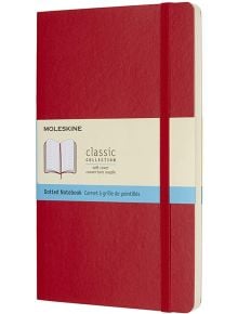 Класически червен тефтер Moleskine Scarlet Red с меки корици и страници на точки - Moleskine - Moleskine - Жена - Moleskine - Classic - 8055002854665