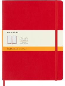 Голям червен тефтер Moleskine Classic Scarlet Red с меки корици и линирани страници - Moleskine - Moleskine - Жена - Moleskine - Classic - 8055002854672