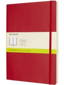 Голям червен тефтер Moleskine Classic Red Scarlet с меки корици и нелинирани страници - Moleskine - Moleskine - Жена - Moleskine - Classic - 8055002854696