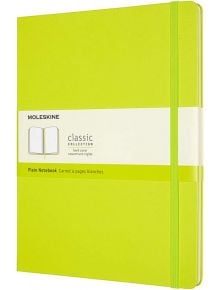 Голям зелен тефтер Moleskine Classic Lemon Green с твърди корици и ненирани страници - Moleskine - Moleskine - Жена, Мъж - Moleskine - Classic - 8056420850901