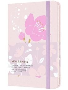 Джобен тефтер Moleskine Sakura с твърди корици и линирани страници, размер 9 x 14 см. - Moleskine - Moleskine - Жена - Moleskine - Sakura - 8056420857443