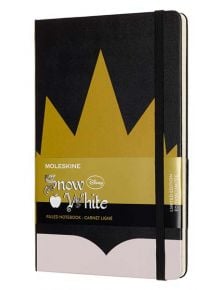 Черен тефтер Moleskine Snow White Gold Crown Large с широки редове, Limited Edition - Moleskine - Moleskine - Жена, Момиче - Moleskine - Snow White - 8058341710357