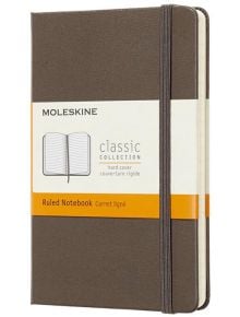 Джобен кафяв тефтер Moleskine Classic Earth Brown с твърди корици и линирани страници - Moleskine - Moleskine - Жена, Мъж - Moleskine - Classic - 8058341715253