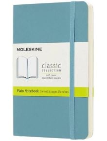 Джобен пастелносин тефтер Moleskine Classic Reef Blue с меки корици и нелинирани страници - Moleskine - Moleskine - Жена, Мъж - Moleskine - Classic - 8058341715482