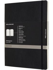 Черен тефтер Moleskine Pro Collection Black с меки корици - Moleskine - Moleskine - Жена, Мъж - Moleskine - Pro - 8058647620831