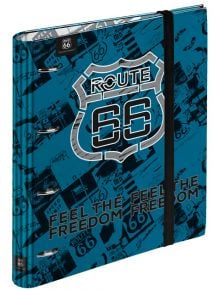 Папка Busquets Route 66 2021 с 120 листа, 4 ринга и ластик - Busquets - Busquets Gruart - Busquets - Route 66 2021 - 8422829652475