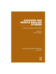 Chaucer and Middle English Studies - 9780367357405