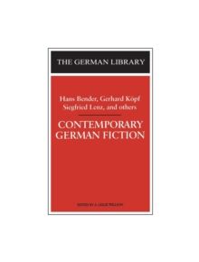 Contemporary German Fiction - 9780826407412