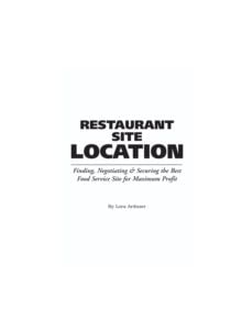 Food Service Professionals Guide to Restaurant Site Location - 9780910627115