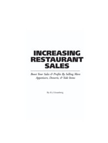 Food Service Professionals Guide to Increasing Restaurant Sales - 9780910627252