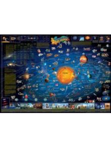 Solar system children's map flat laminated - 9781905502219