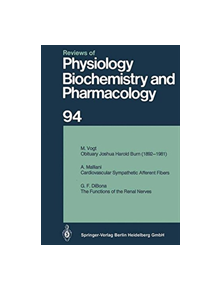 Reviews of Physiology, Biochemistry and Pharmacology - 9783662310243