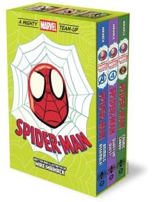 Spider-Man: A Mighty Marvel Box Set от Mike Maihack включва графични романи за Човека-паяк с анимационно лице на Човека-паяк върху зелена кутия с паяжина. На гръбчетата на комплекта са изобразени четири заглавия и логото на героите от Mighty Marvel Team-U