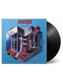 Винилова плоча Accept - Metal Heart с емблематичната обложка: метално сърце на син фон и логото на групата - класика в хеви метъла.