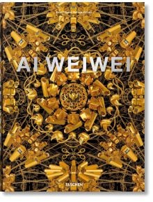 Корицата на книгата "Ai Weiwei, Updated Edition" представя името с големи сребърни букви върху сложен златен модел върху черно. Отразени са съвременното изкуство и активизмът; появяват се също името на редактора и "TASCHEN".