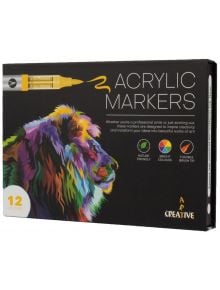 Акрилни маркери Creative Art, 12 цвята в кутия - Creative Art - Creative Art - Момиче, Момче - 3831123778401