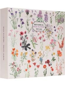 Фотоалбум Grupo Erik Wild Flowers за 200 снимки, 10x15 см, с джобчета и цветни илюстрации на диви цветя - идеален албум за снимки.