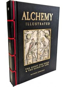 Илюстрирана алхимия: В търсене на златото и еликсира на живота е илюстровано ръководство с твърди корици от Майкъл Кериган, на чиято корица са изобразени двама алхимици в лаборатория, търсещи философския камък.