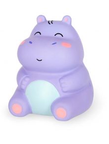 Антистрес фигурка Legami - Хипопотам е сладка лилава играчка с малки ушички, румени бузки, светлосиньо коремче и щастливо лице - идеална за облекчаване на стреса и забавление.