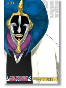 На корицата на „Bleach“ (издание „3 в 1“), том 12, е изобразен герой с черно-бяло лице, наподобяващо маска, голям златен шлем и синя грива, облечен в бяла роба. Дизайнът включва логото на мангата „Bleach“ и името на автора Тите Кубо, като подчертава света