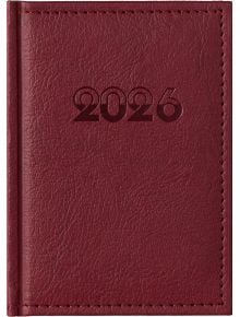А Бордо джобен тефтер-органайзер Казанова 2026 с година 2026, отпечатана с големи цифри на предната корица.