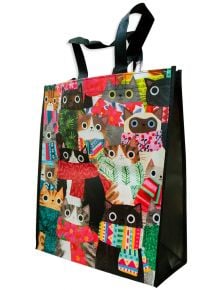 Wintry Cats Reusable Shopping Bag