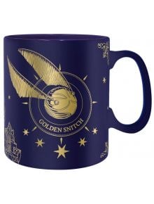 Чаша ABYstyle Harry Potter - Golden Snitch: тъмносиня чаша със златен Снич, звезди и украси, надпис "GOLDEN SNITCH"-идеален подарък за фенове на Хари Потър.