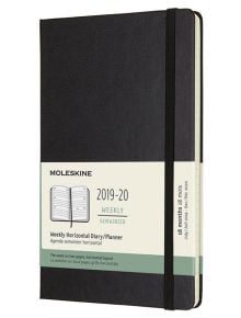 Черен седмичен тефтер - органайзер Moleskine Diary Black за 18 месеца - юли 2019 / декември 2020 г. с твърди корици - 977960 - Moleskine - Moleskine - Moleskine - Agenda 18m - 8058647629568