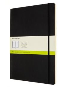 Черен тефтер Moleskine Classic Black в размер A4 с меки корици и нелинирани листа - Moleskine - Moleskine - Жена, Мъж - Moleskine - Classic - 8053853602862