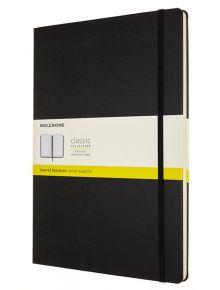 Черен тефтер Moleskine Classic Black в размер A4 с твърди корици и листа на малки квадратчета - Moleskine - Moleskine - Жена, Мъж - Moleskine - Classic - 8053853602831