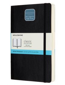 Черен тефтер Moleskine Classic Notebook Dotted Expanded Version Black с меки корици и листа на точки - Moleskine - Moleskine - Жена, Мъж - Moleskine - Classic - 8058647628073