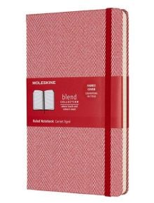 Червен текстилен тефтер Moleskine Blend Limited Collection с широки редове - Moleskine - 8055002855990