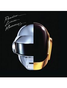Обложката на албума Daft Punk - Random Access Memories (2 VINYL) е с черен фон с раздвоен шлем на робот - сребърен отляво, златен отдясно. Заглавието на албума е изписано с бял курсив в горния ляв ъгъл.