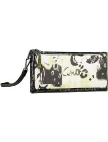 Дамски портфейл Anekke Memories Towanda (22 x 11 x 3 см) е правоъгълен дамски портфейл със сваляща се каишка, с абстрактни черни, бели и жълти шарки, вдъхновени от природата на Towanda, и надпис "Anekke Memories" отпред.