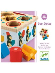 Дървена играчка за сортиране Djeco - Geo Junzo - Djeco - Djeco - Момиче, Момче - 3070900064096