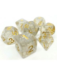 Комплект зарчета за настолни игри Dice4Friends: Dice Set - Grey/Gold, 7 бр. - Dice4Friends - Dice4Friends - 824228707707
