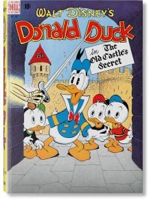 На корицата на Donald Duck, Vol. 1 (1942-1950) на Карл Баркс Доналд и племенниците му са изненадани от ръка на скелет, насочена към тях с меч, на фона на замък и заглавие The Old Castle's Secret (Тайната на стария замък).