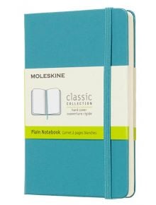 Джобен пастелносин тефтер Moleskine Classic Reef Blue с твърди корици и нелинирани страници - Moleskine - Moleskine - Жена, Мъж - Moleskine - Classic - 8058341715284