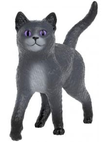 Фигурката Schleich: Караян котката е игрива сива котка с лъскава, текстурирана козина, ярки лилави очи и весело лице, която стои с вдигната опашка. Перфектно вдъхновение за играчки за деца.