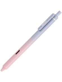 Гел химикалка Writech Ombre Gradient Lavender & Pink има прибиращ се дизайн с градиент от светлорозово до лавандулово и сребрист клипс WRITECH 0,5.