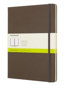 Голям кафяв тефтер Moleskine Classic Earth Brown с твърди корици и нелинирани страници - Moleskine - Moleskine - Жена, Мъж - Moleskine - Classic - 8058341716106
