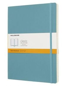 Голям пастелносин тефтер Moleskine Classic Reef Blue с меки корици и линирани страници - Moleskine - Moleskine - Жена, Мъж - Moleskine - Classic - 8058341715543